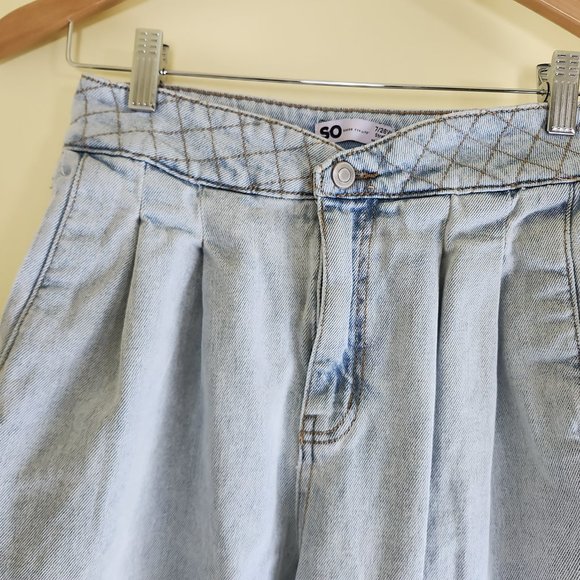 So Good for Life Junior Light Blue Straight Leg Jeans w/Waist Detail, Size 7/28W - Picture 4 of 14